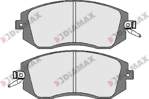 Diamax N09658 - Тормозные колодки, дисковые, комплект autodnr.net