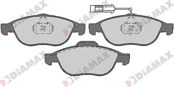 Diamax N09675 - Тормозные колодки, дисковые, комплект autodnr.net