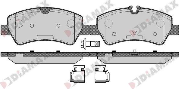 Diamax N09677 - Тормозные колодки, дисковые, комплект autodnr.net