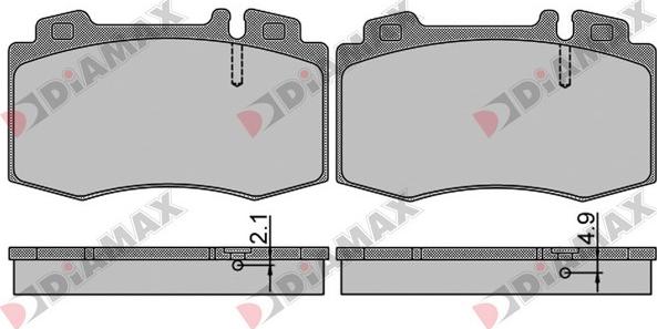 Diamax N09694 - Тормозные колодки, дисковые, комплект autodnr.net