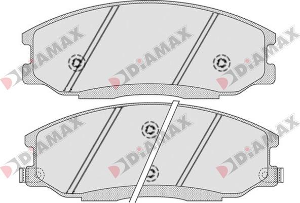 Diamax N09696 - Тормозные колодки, дисковые, комплект autodnr.net