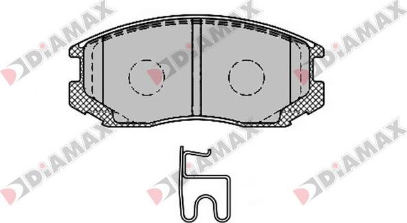 Diamax N09702 - Тормозные колодки, дисковые, комплект autodnr.net