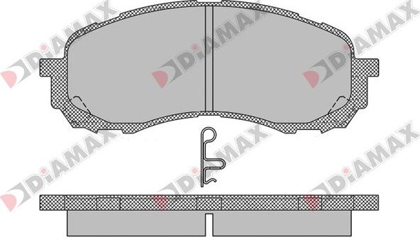 Diamax N09703 - Тормозные колодки, дисковые, комплект autodnr.net