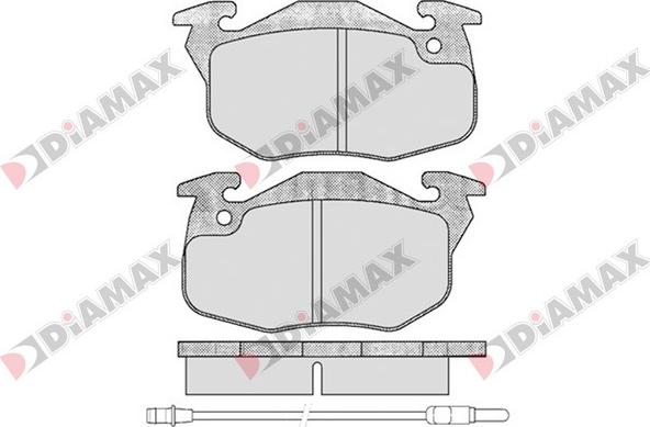 Diamax N09707 - Тормозные колодки, дисковые, комплект autodnr.net