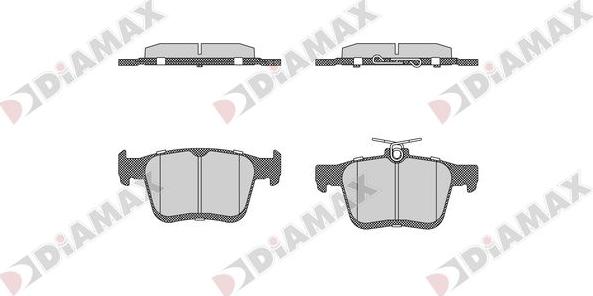 Diamax N09717 - Тормозные колодки, дисковые, комплект autodnr.net