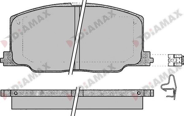 Diamax N09727 - Тормозные колодки, дисковые, комплект autodnr.net