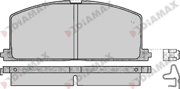 Diamax N09736 - Тормозные колодки, дисковые, комплект autodnr.net