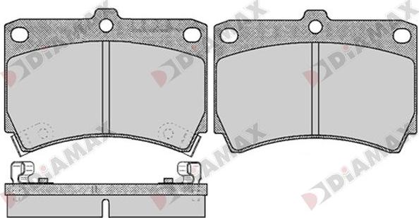 Diamax N09752 - Тормозные колодки, дисковые, комплект autodnr.net