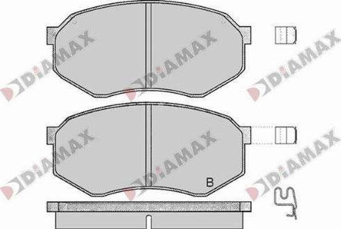 Diamax N09765 - Тормозные колодки, дисковые, комплект autodnr.net