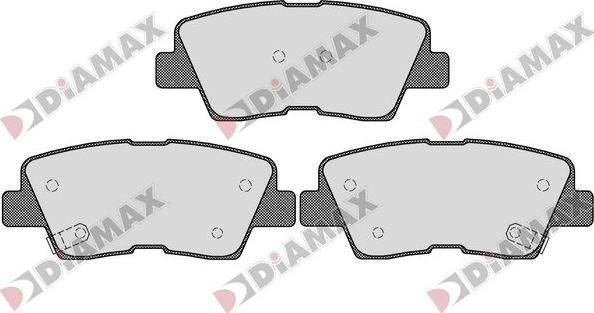 Diamax N09767 - Тормозные колодки, дисковые, комплект autodnr.net