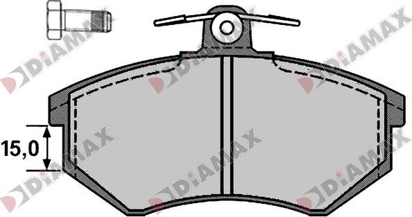 Diamax N09770 - Тормозные колодки, дисковые, комплект autodnr.net