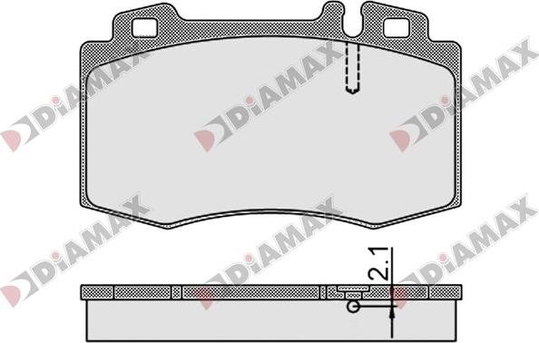 Diamax N09774 - Тормозные колодки, дисковые, комплект autodnr.net