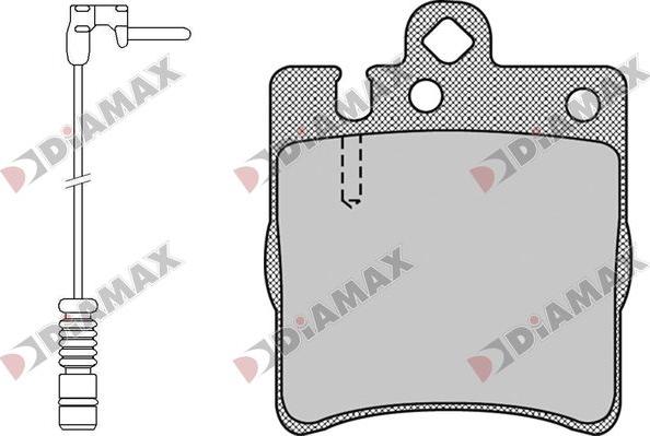 Diamax N09775A - Тормозные колодки, дисковые, комплект autodnr.net