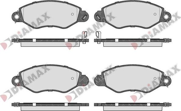 Diamax N09777 - Тормозные колодки, дисковые, комплект autodnr.net