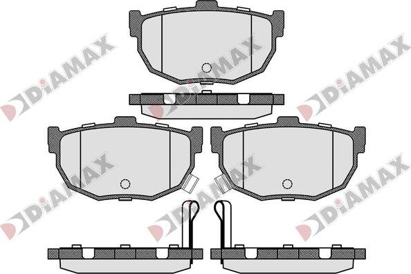 Diamax N09779 - Тормозные колодки, дисковые, комплект autodnr.net