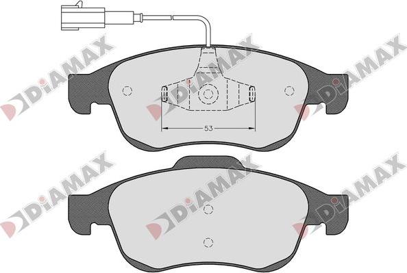 Diamax N09782 - Тормозные колодки, дисковые, комплект autodnr.net