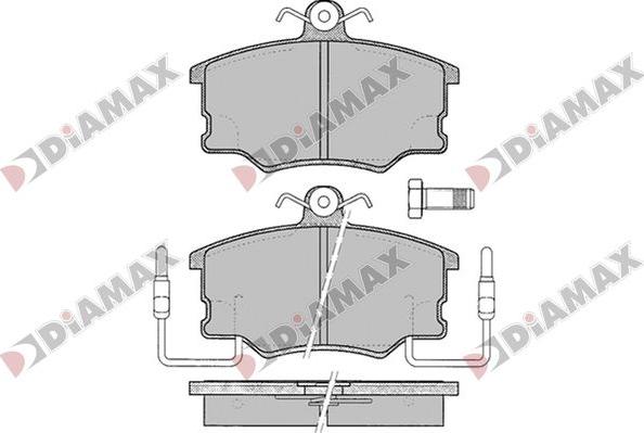 Diamax N09786 - Тормозные колодки, дисковые, комплект autodnr.net