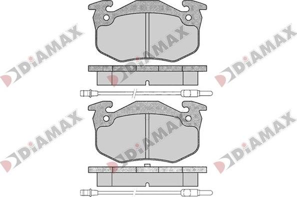 Diamax N09788 - Тормозные колодки, дисковые, комплект autodnr.net