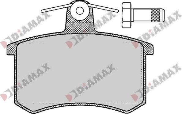 Diamax N09789 - Тормозные колодки, дисковые, комплект autodnr.net