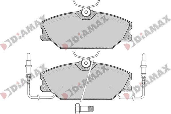 Diamax N09792 - Тормозные колодки, дисковые, комплект autodnr.net