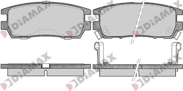 Diamax N09805 - Тормозные колодки, дисковые, комплект autodnr.net