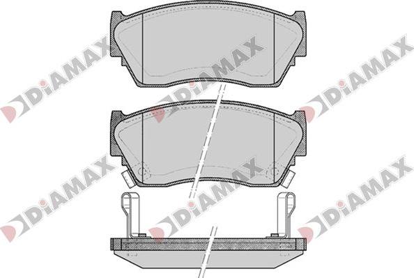 Diamax N09806 - Тормозные колодки, дисковые, комплект autodnr.net