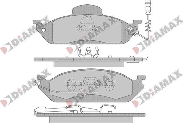 Diamax N09812 - Тормозные колодки, дисковые, комплект autodnr.net