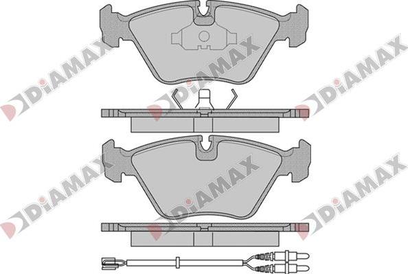 Diamax N09813 - Тормозные колодки, дисковые, комплект autodnr.net