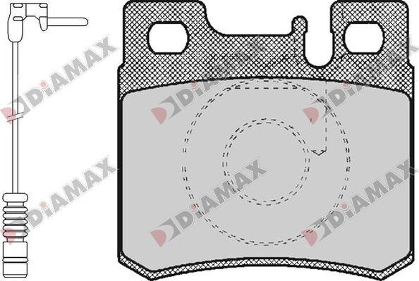 Diamax N09819A - Тормозные колодки, дисковые, комплект autodnr.net