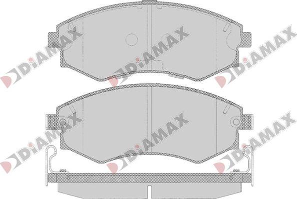 Diamax N09826 - Тормозные колодки, дисковые, комплект autodnr.net