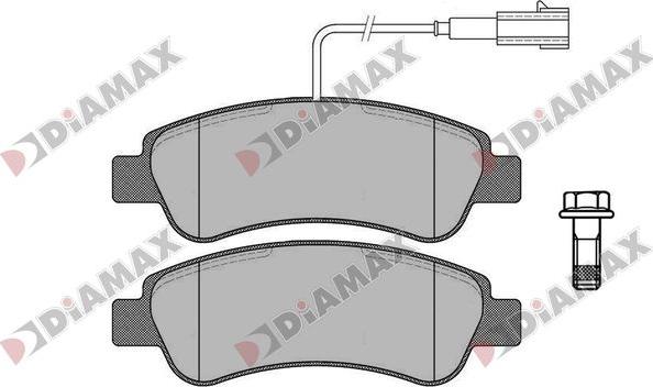 Diamax N09829 - Тормозные колодки, дисковые, комплект autodnr.net