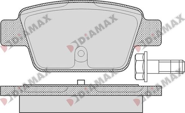 Diamax N09838 - Тормозные колодки, дисковые, комплект autodnr.net