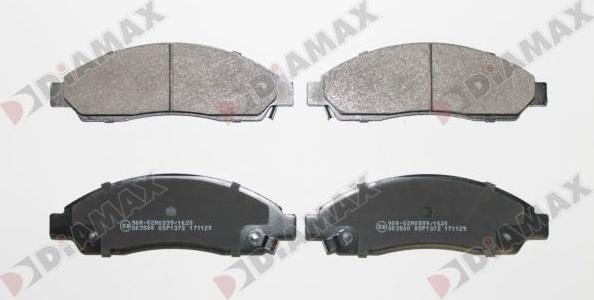 Diamax N10036 - Тормозные колодки, дисковые, комплект autodnr.net