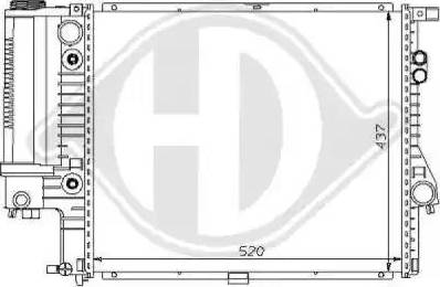 Diederichs 8102188 - Радіатор, охолодження двигуна autocars.com.ua