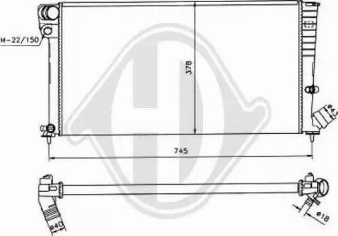 Diederichs 8104182 - Радіатор, охолодження двигуна autocars.com.ua