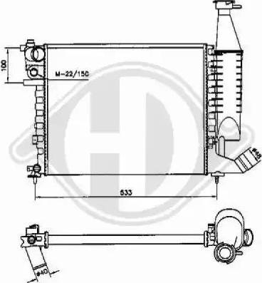 Diederichs 8104185 - Радіатор, охолодження двигуна autocars.com.ua