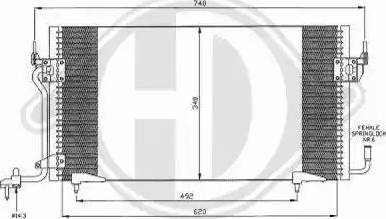 Diederichs 8105116 - Конденсатор, кондиціонер autocars.com.ua