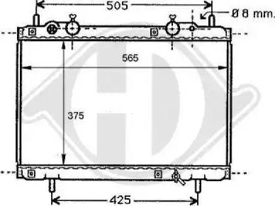 Diederichs 8109148 - Радіатор, охолодження двигуна autocars.com.ua