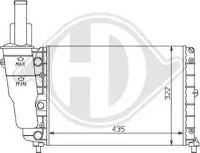 Diederichs 8109156 - Радіатор, охолодження двигуна autocars.com.ua