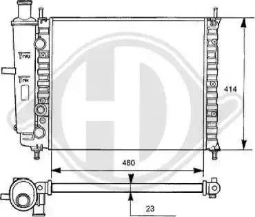 Diederichs 8109180 - Радіатор, охолодження двигуна autocars.com.ua