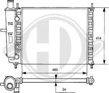 Diederichs 8109181 - Радіатор, охолодження двигуна autocars.com.ua