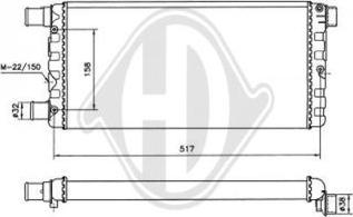 Diederichs 8109186 - Радіатор, охолодження двигуна autocars.com.ua