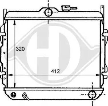 Diederichs 8112108 - Радіатор, охолодження двигуна autocars.com.ua