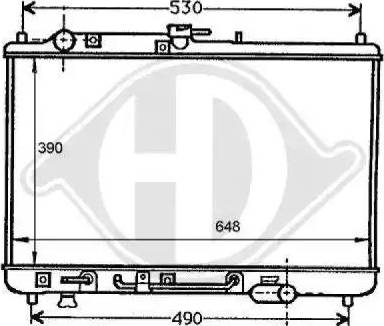 Diederichs 8120138 - Радіатор, охолодження двигуна autocars.com.ua