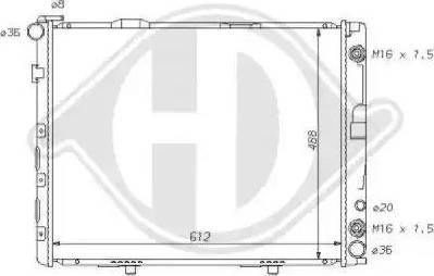 Diederichs 8121107 - Радіатор, охолодження двигуна autocars.com.ua