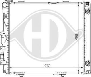 Diederichs 8121134 - Радіатор, охолодження двигуна autocars.com.ua