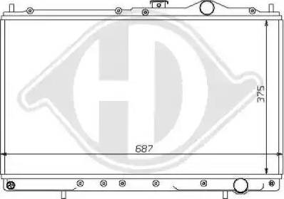 Diederichs 8122121 - Радіатор, охолодження двигуна autocars.com.ua