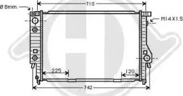 Diederichs 8122206 - Радіатор, охолодження двигуна autocars.com.ua