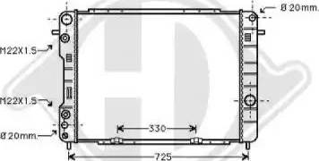 Diederichs 8125221 - Радіатор, охолодження двигуна autocars.com.ua
