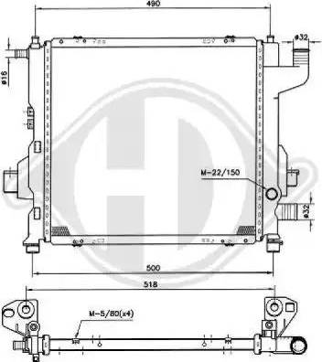 Diederichs 8129201 - Радіатор, охолодження двигуна autocars.com.ua